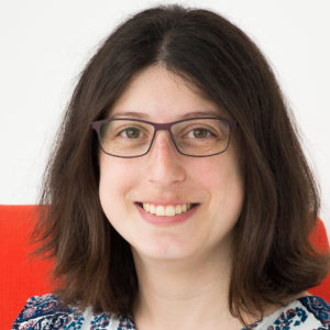 A headshot of Beckah Moscuzza, a student from Cohort 15 at HackerYou